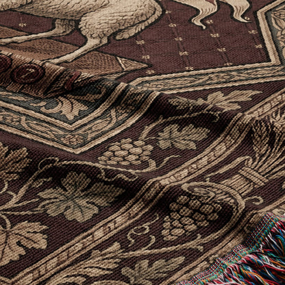 CalmNestStyle Agnus Dei Tapestry Woven Blanket jacquard woven blanket
