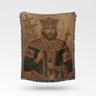 Saint Lazar With Cross and Sword Historical Religious Woven Blanket