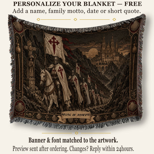 MyDesigns Order of Santiago – The Mountain Pass jacquard woven blanket