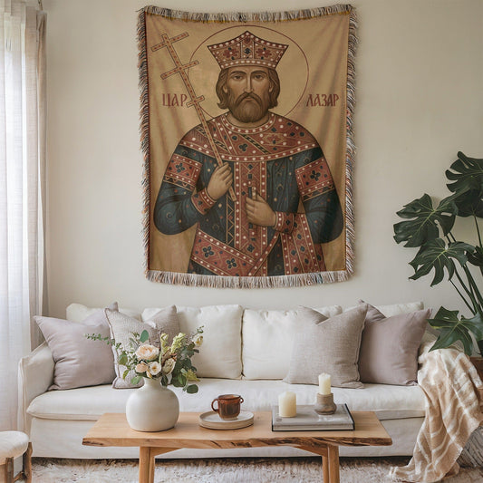 Wall Art Tapestry with Religious Figure Design