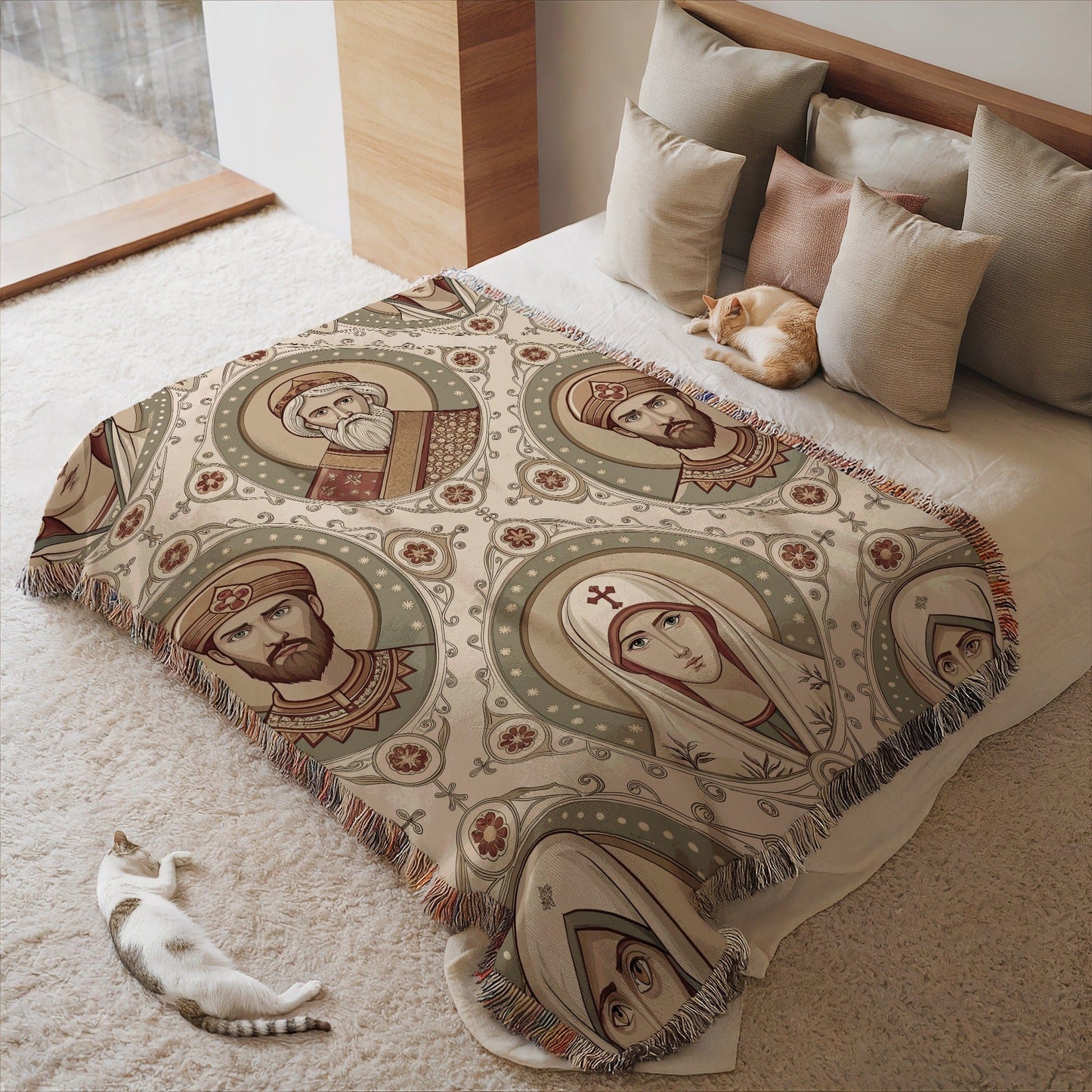 Regal Historical Figures Design Cozy Throw Blanket