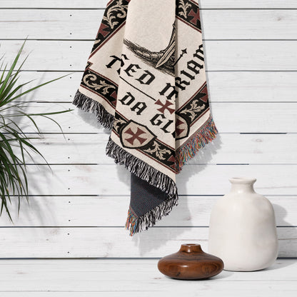 CalmNestStyle Non Nobis Domine Templar Knight Woven Blanket jacquard woven blanket