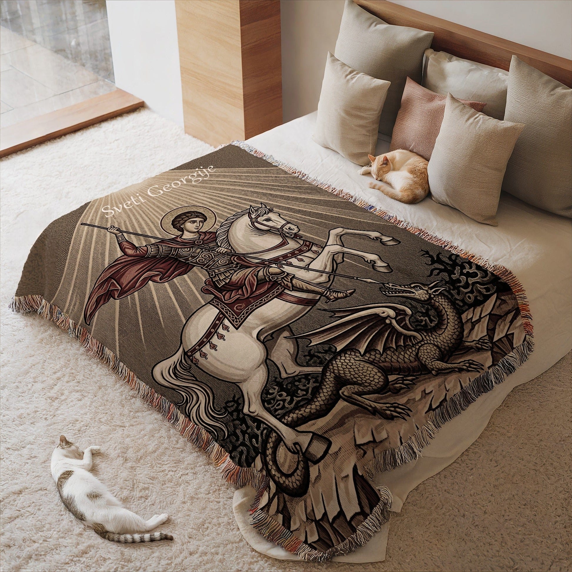 Saint Georgie Blanket Art for Bed or Sofa Product