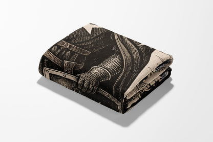 CalmNestStyle Hospitaller Knight In Hoc Signo Vinces Vintage Woven Blanket jacquard woven blanket