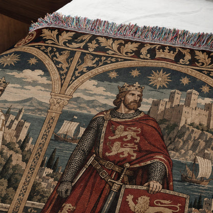 CalmNestStyle Three Kings of Christendom jacquard woven blanket