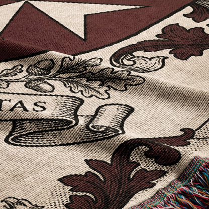 CalmNestStyle Hospitaller Order Fides Caritas Unitas Ornamental Woven Blanket jacquard woven blanket