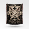 Knights Templar Swords Shields And Crosses Artwork Custom Templar Woven Blanket