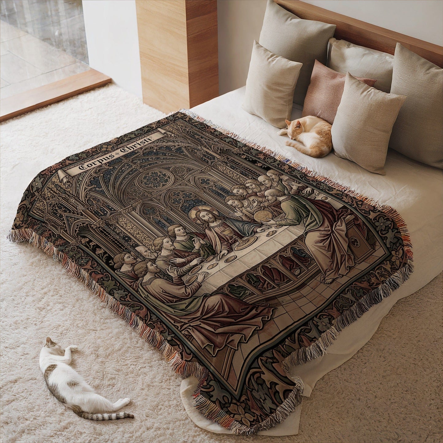 Corpus Christi Decorative Throw Blanket for Bed