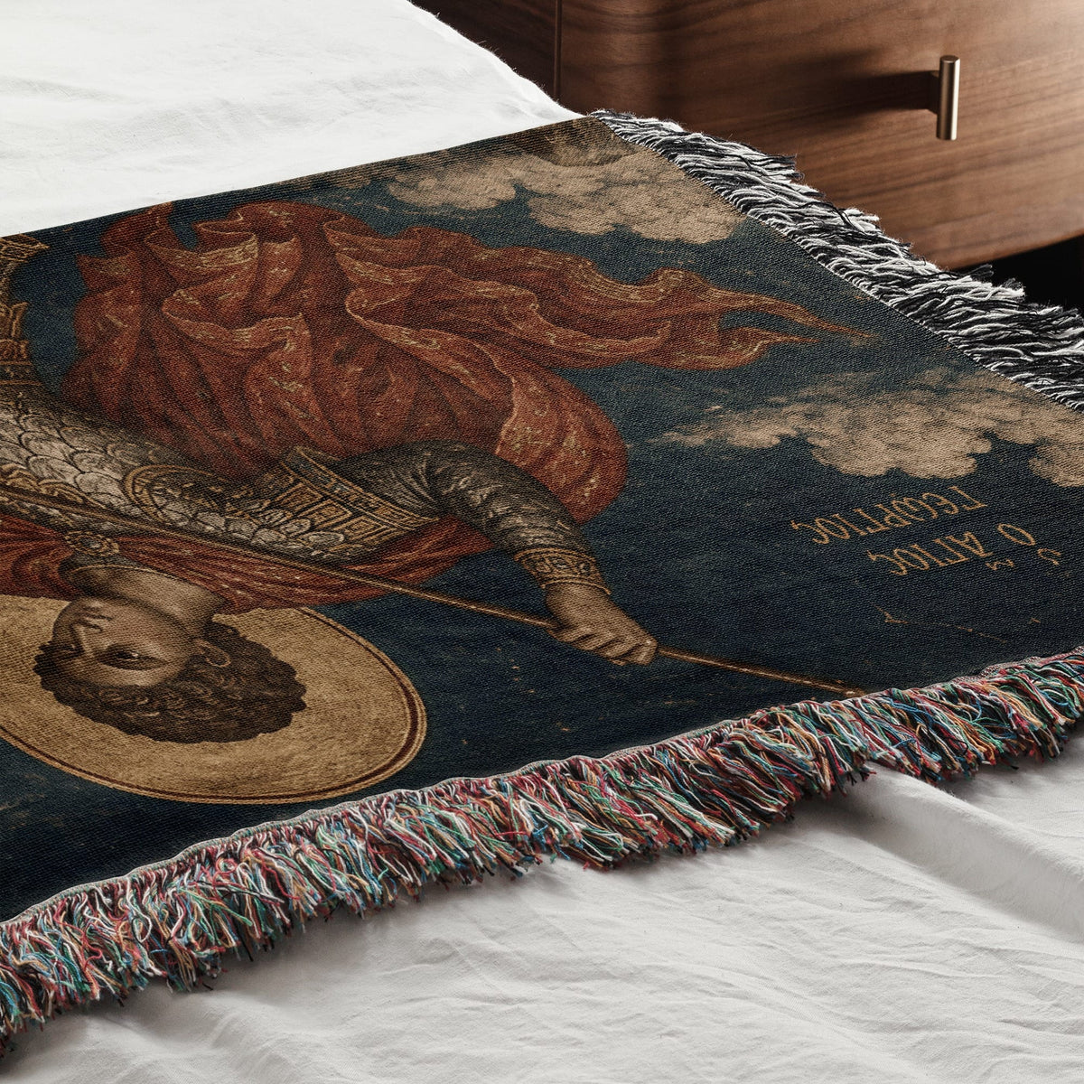 CalmNestStyle Saint George Greek Orthodox Icon jacquard woven blanket