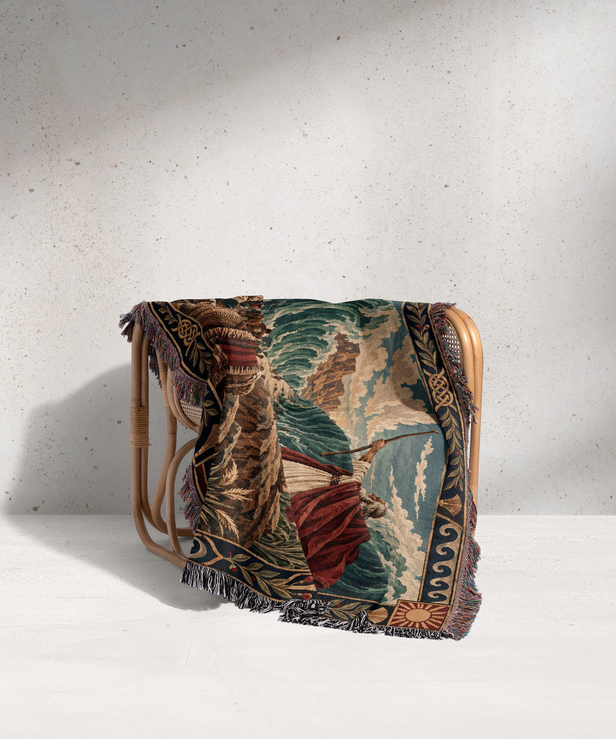 CalmNestStyle Moses and the Exodus Crossing jacquard woven blanket