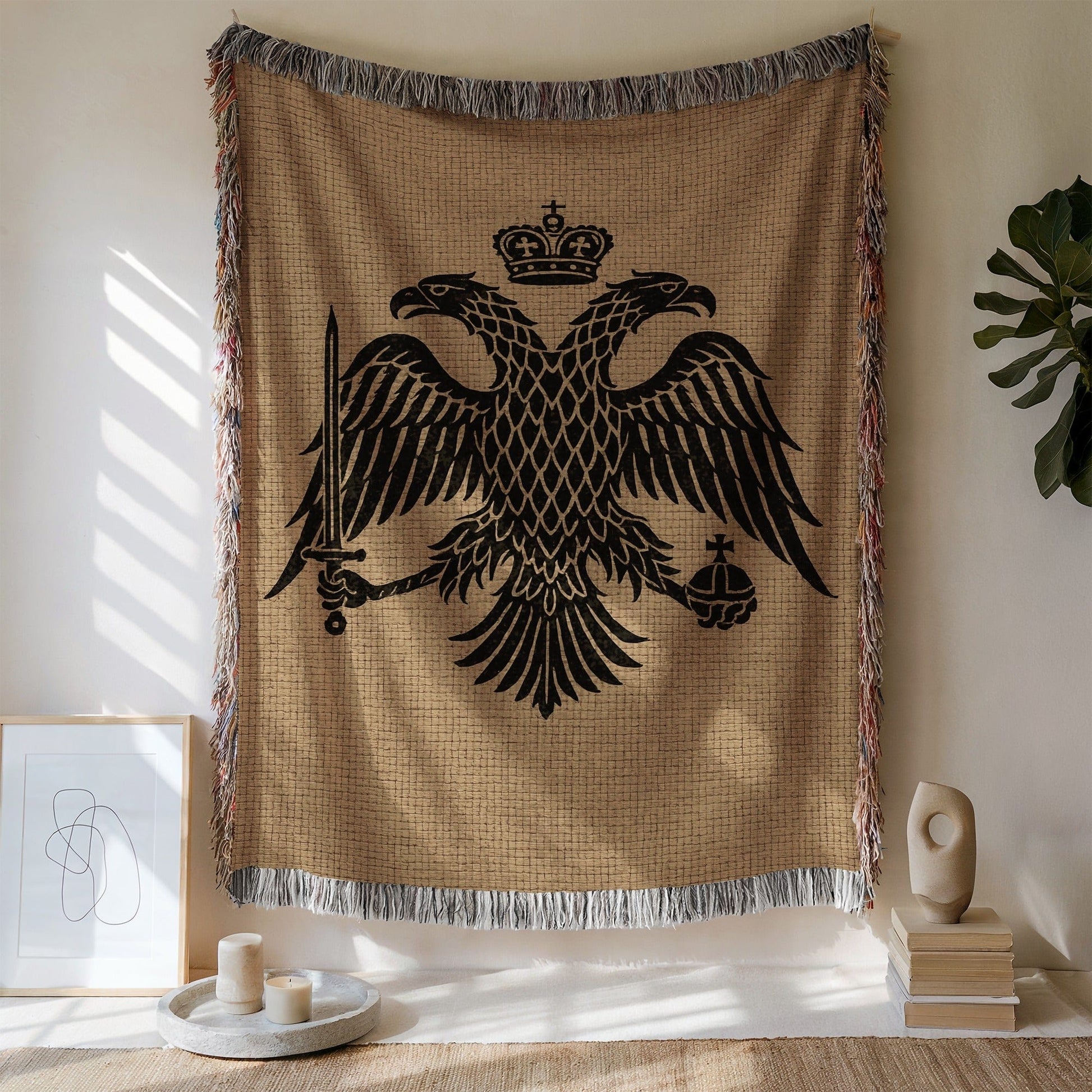 Double-Headed Eagle Tapestry Wall Hanging for Home Decor