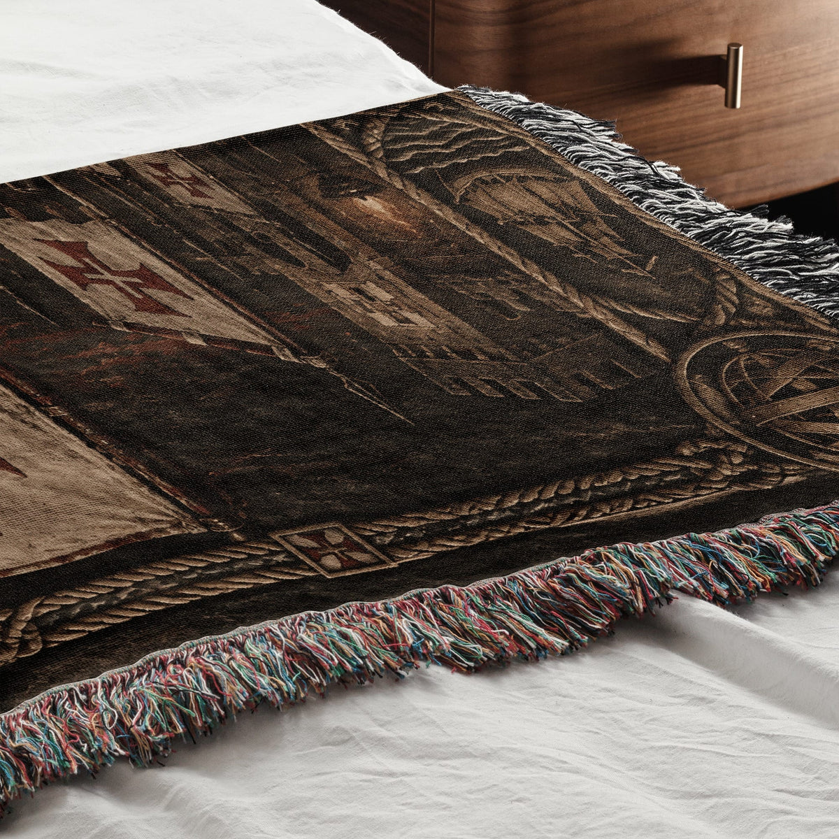 MyDesigns Torchlit Muster Before the Castle jacquard woven blanket