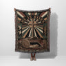 He Is Risen Cross Empty Tomb Doves Wheat Woven Blanket