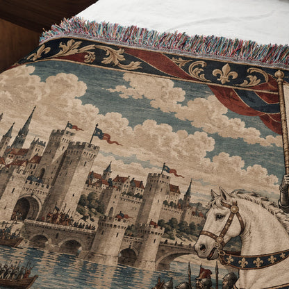 CalmNestStyle Joan of Arc at Orleans jacquard woven blanket