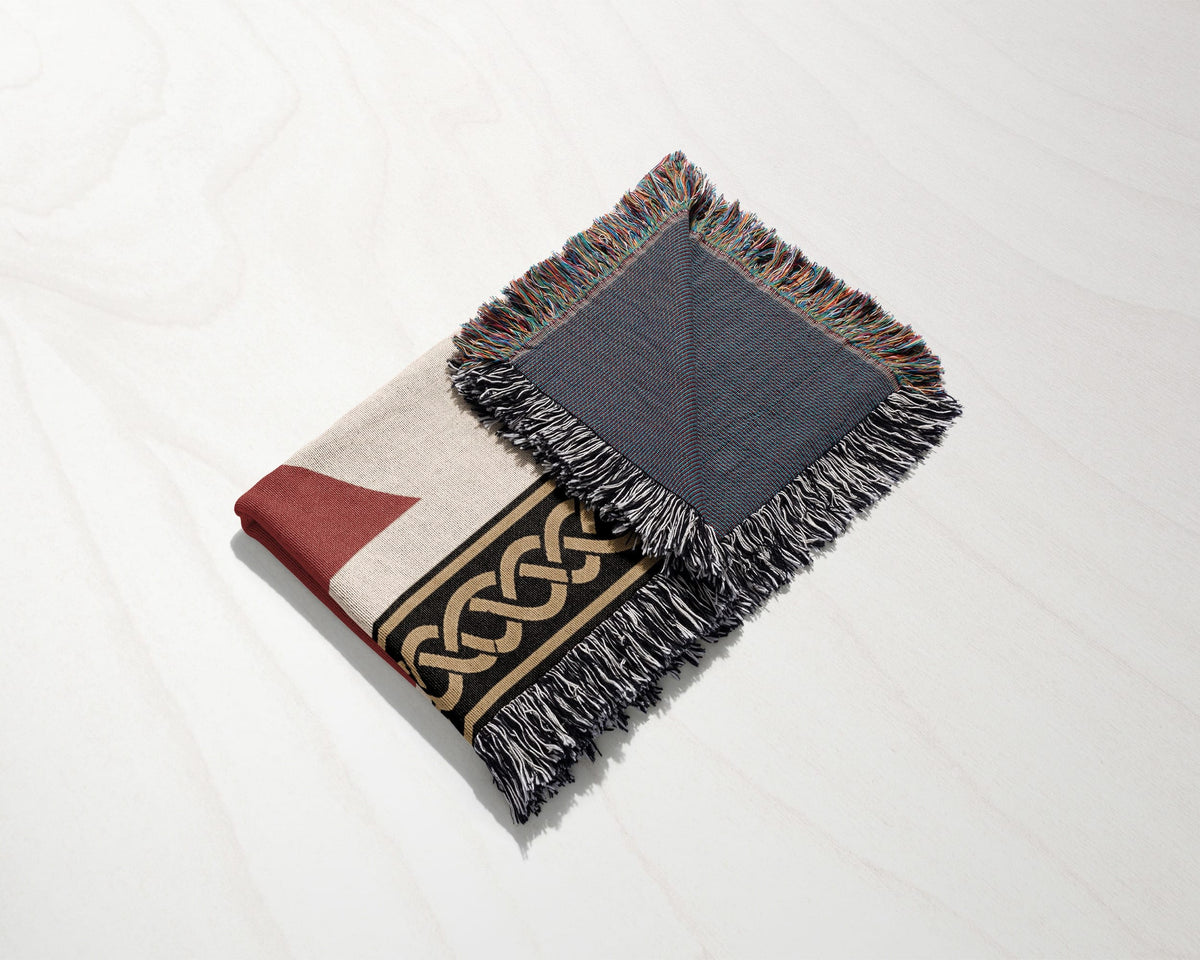 MyDesigns Medieval Blanket with Saint Lazarus Cross – Templar Hospitaller Jerusalem Woven Throw jacquard woven blanket