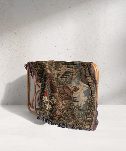 CalmNestStyle Saint Francis and the Animals jacquard woven blanket