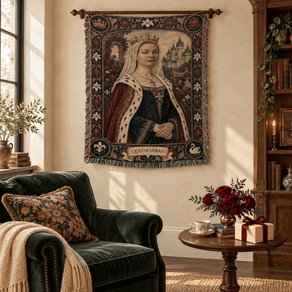 MyDesigns The Rose Queen I Your Portrait, Woven jacquard woven blanket