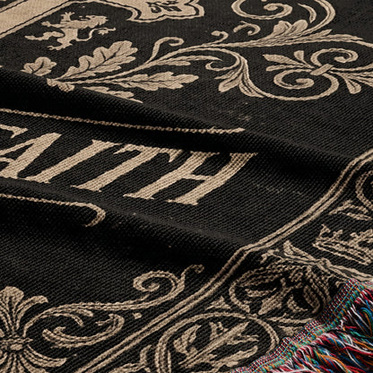 CalmNestStyle Tradition of Service Legacy of Faith Cross Woven Blanket jacquard woven blanket