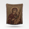 Presveta Bogorodica Image of Virgin Mary and Jesus Christ Woven Blanket