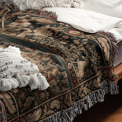 CalmNestStyle Saint George and Saint Michael jacquard woven blanket