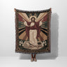 Risen Christ Iconic Art Radiant Light Sacred Woven Blanket
