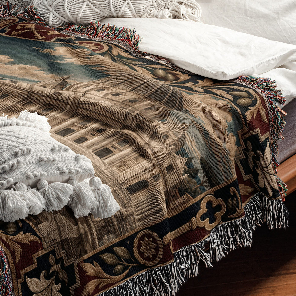 CalmNestStyle Saint Peter Prince of the Apostles jacquard woven blanket