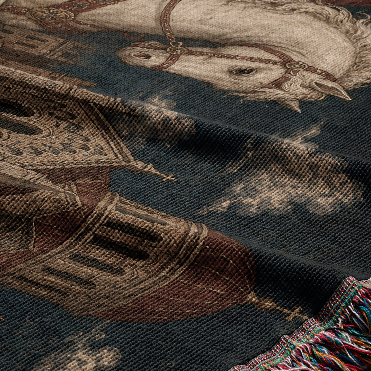 CalmNestStyle Saint George Before the Church jacquard woven blanket