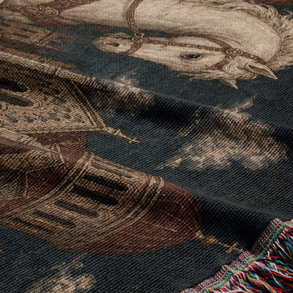 CalmNestStyle Saint George Before the Church jacquard woven blanket