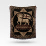 Dark Academia Lamb Motif Woven Blanket