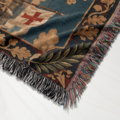 CalmNestStyle Baldwin IV Leading the Charge jacquard woven blanket