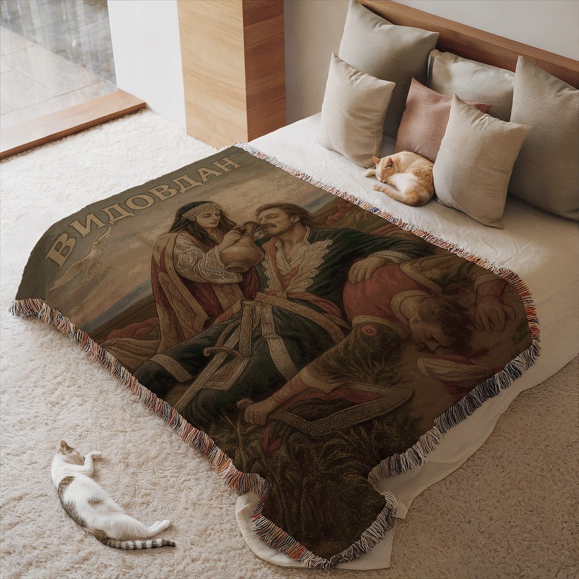 Vintage Illustration Art Comfortable Blanket