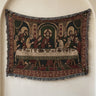 Last Supper Horizontal Tapestry - Byzantine Icon Woven Blanket