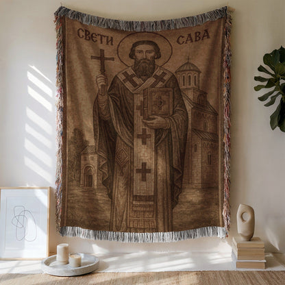 Sveti Sava Religious Wall Decor Tapestry Product