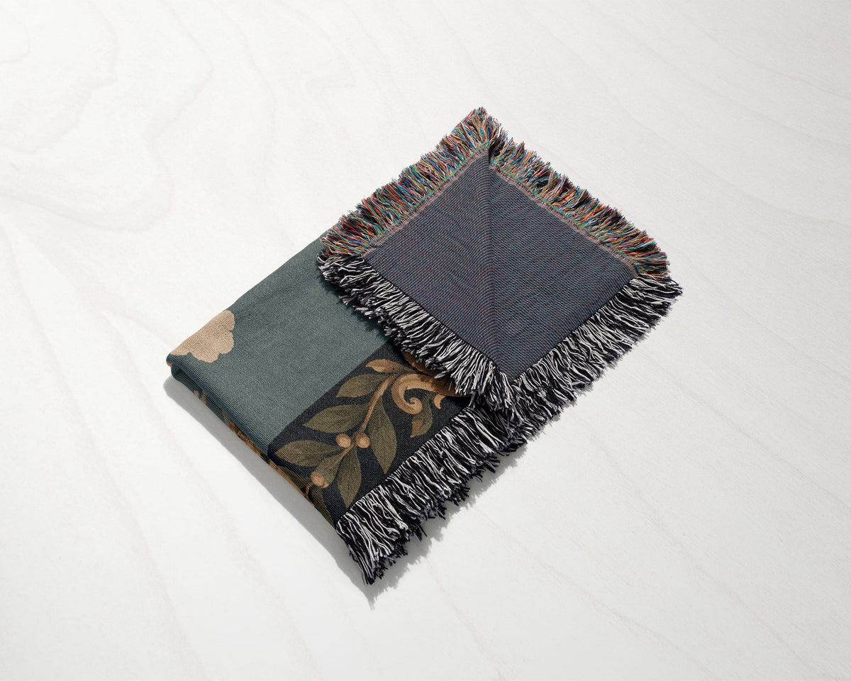 CalmNestStyle Valletta Harbor with Crowned Hospitaller Shield Woven Blanket jacquard woven blanket