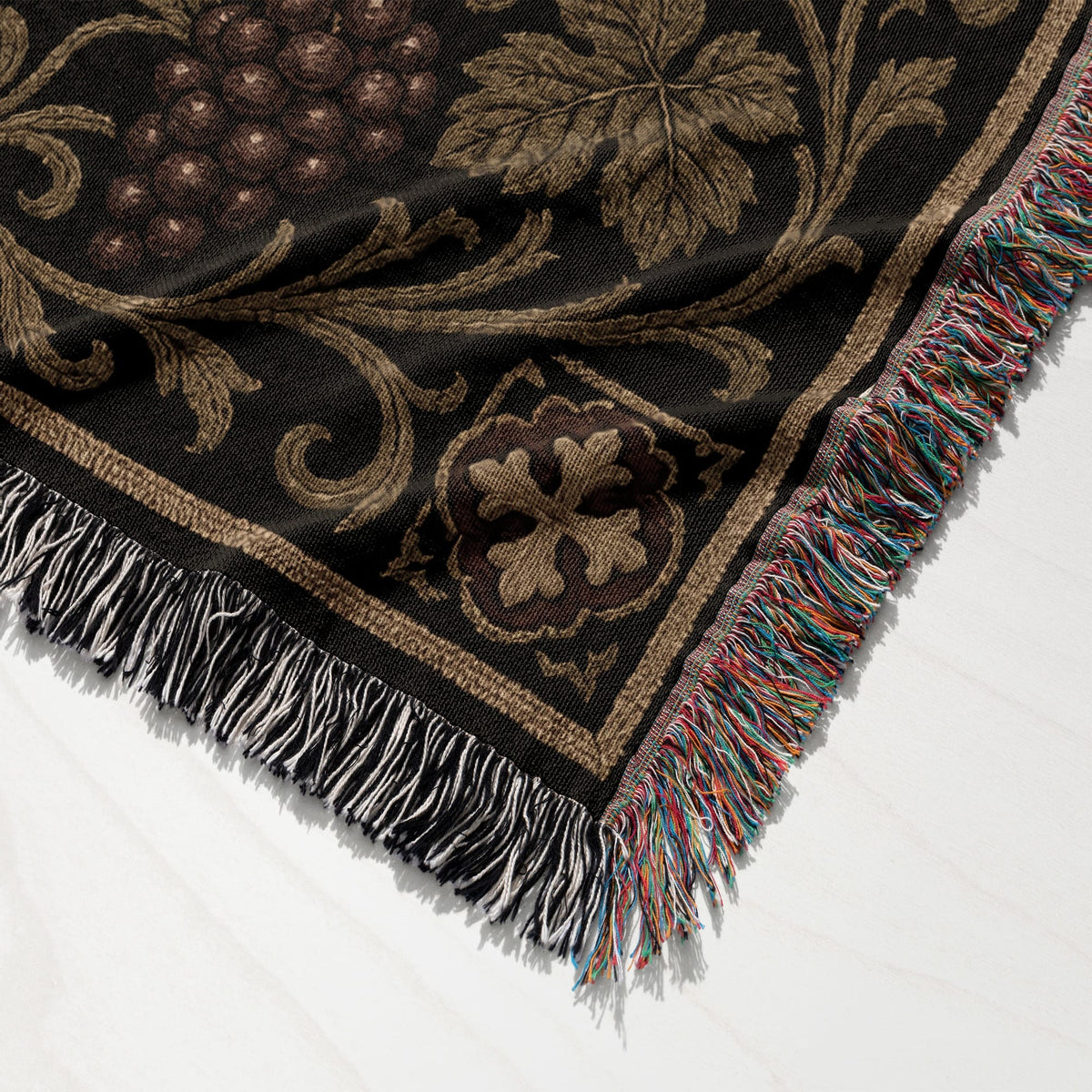 CalmNestStyle Dark Academia Lamb Icon Woven Blanket jacquard woven blanket