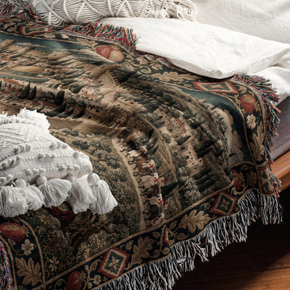 CalmNestStyle Jerusalem on the Hill I Knights and Pilgrims jacquard woven blanket