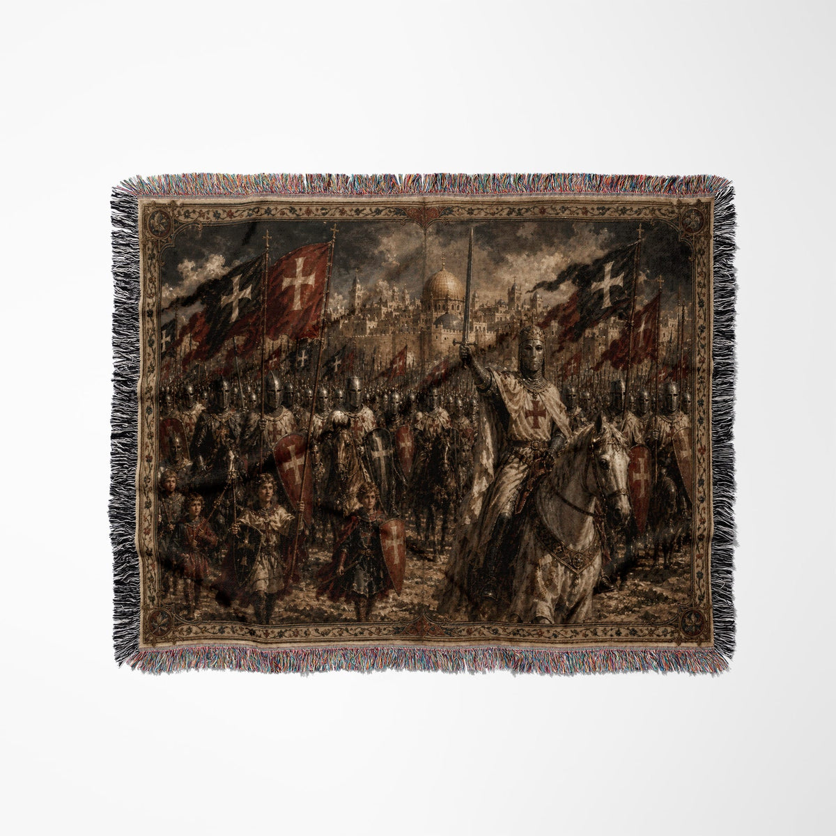 CalmNestStyle Baldwin IV Rides with His Army jacquard woven blanket
