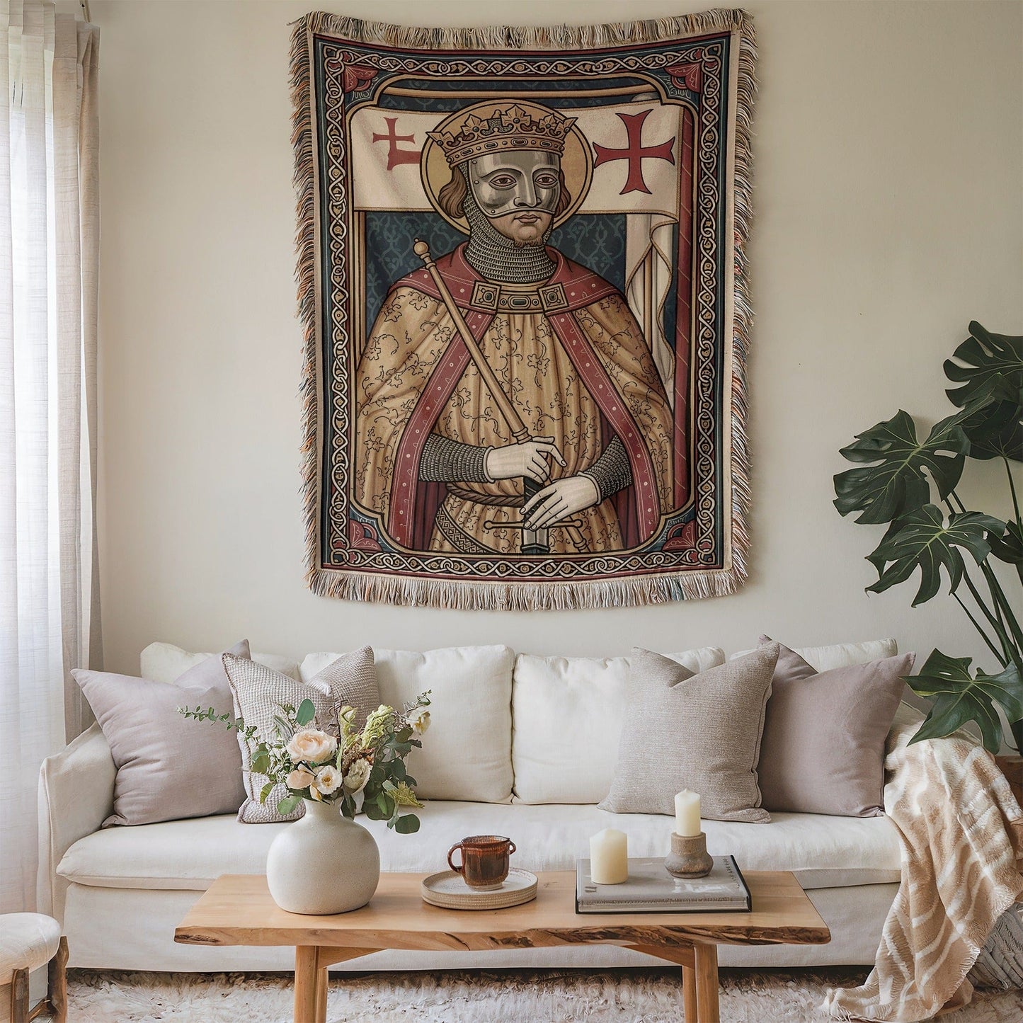 Medieval King Wall Hanging Art for Living Room Decor