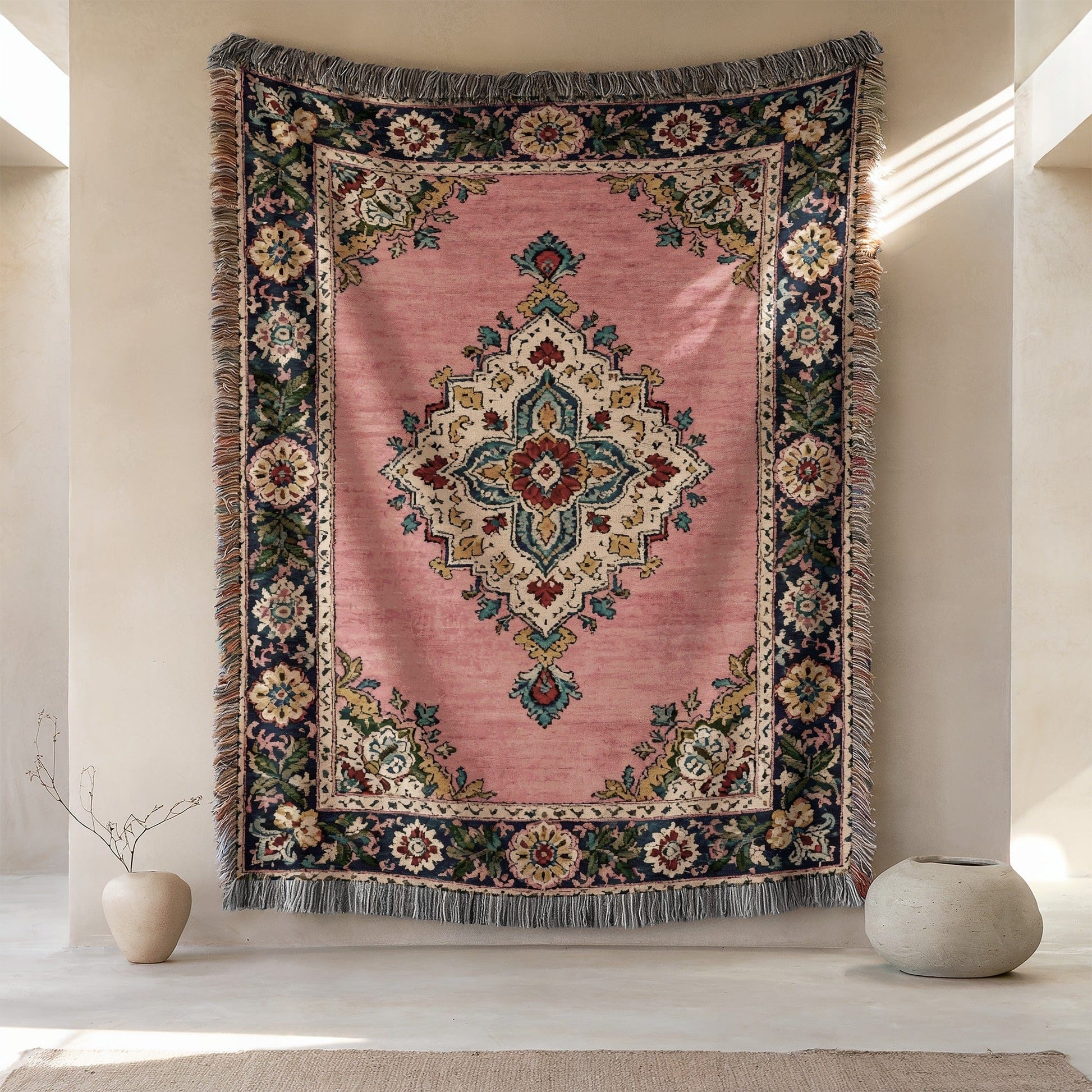 Intricate Floral Medallion Design Wall Hanging Product