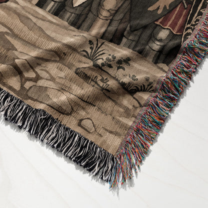CalmNestStyle Baldwin IV Jerusalem Crusaders Medieval Art Baldwin IV Woven Blanket jacquard woven blanket