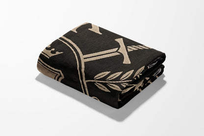 CalmNestStyle Tradition of Service Legacy of Faith Chi-Rho Woven Blanket jacquard woven blanket