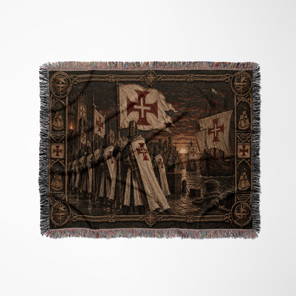 MyDesigns Torchlit Muster Before the Castle jacquard woven blanket