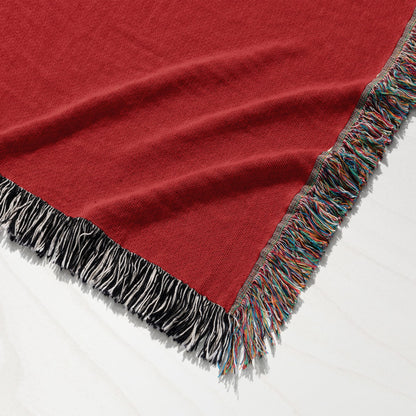 CalmNestStyle Jesus Is King Jerusalem Cross Woven Blanket jacquard woven blanket