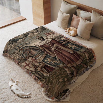 Medieval Knight and King Themed Blanket Decor