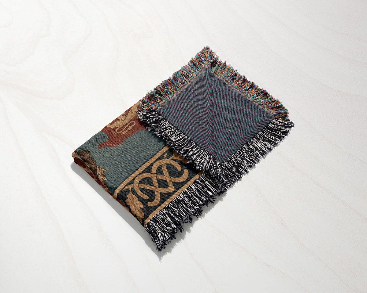 CalmNestStyle Richard the Lionheart at Acre jacquard woven blanket