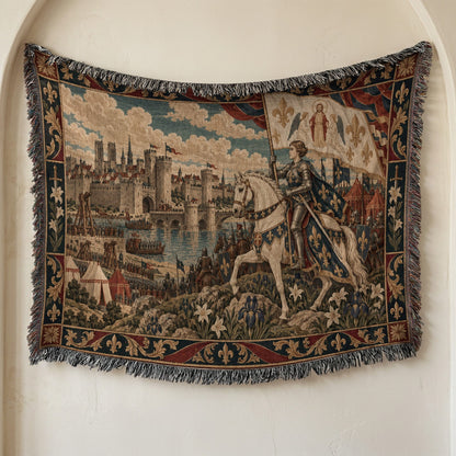 CalmNestStyle Joan of Arc at Orleans jacquard woven blanket