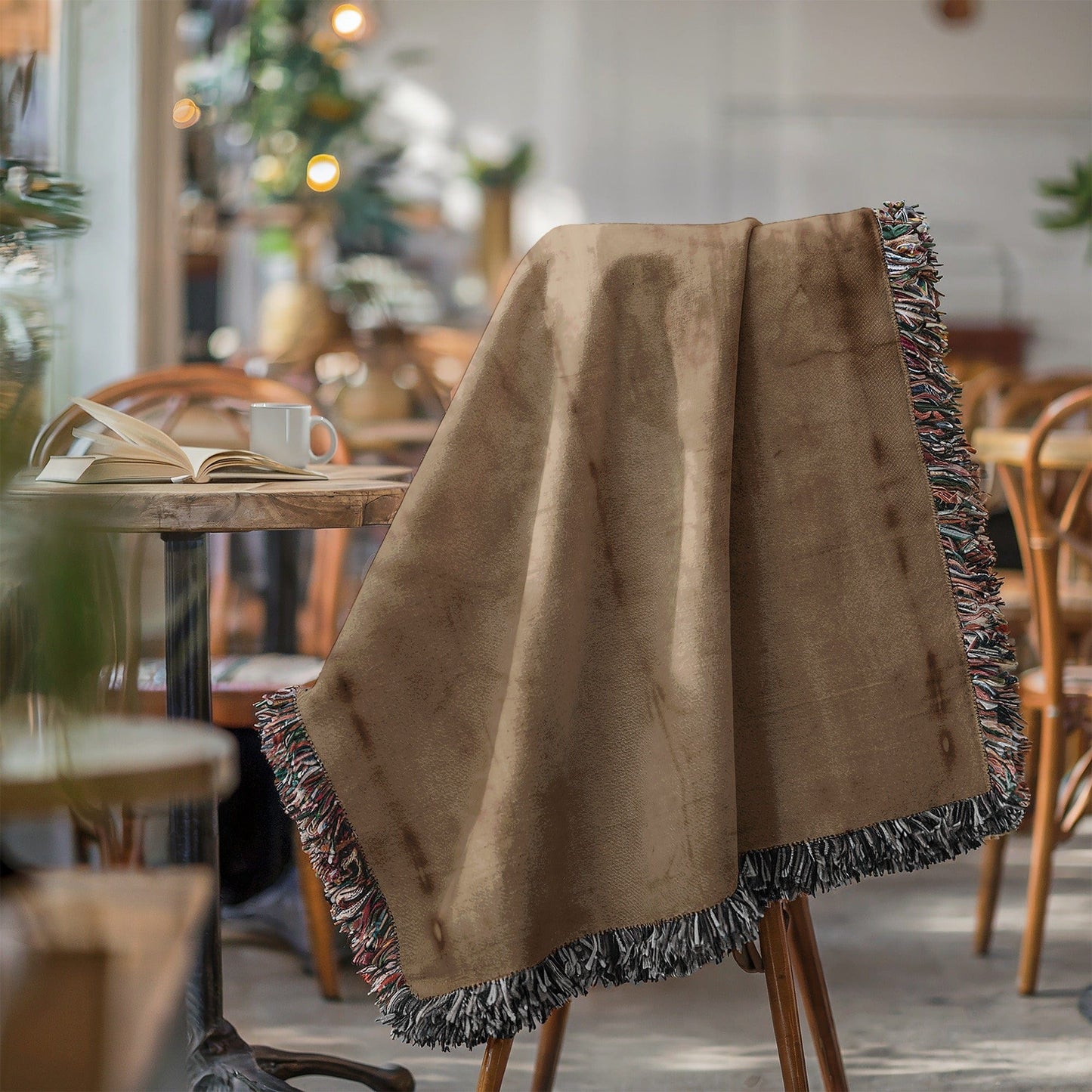 Cozy Decorative Brown Throw Blanket for Living Room