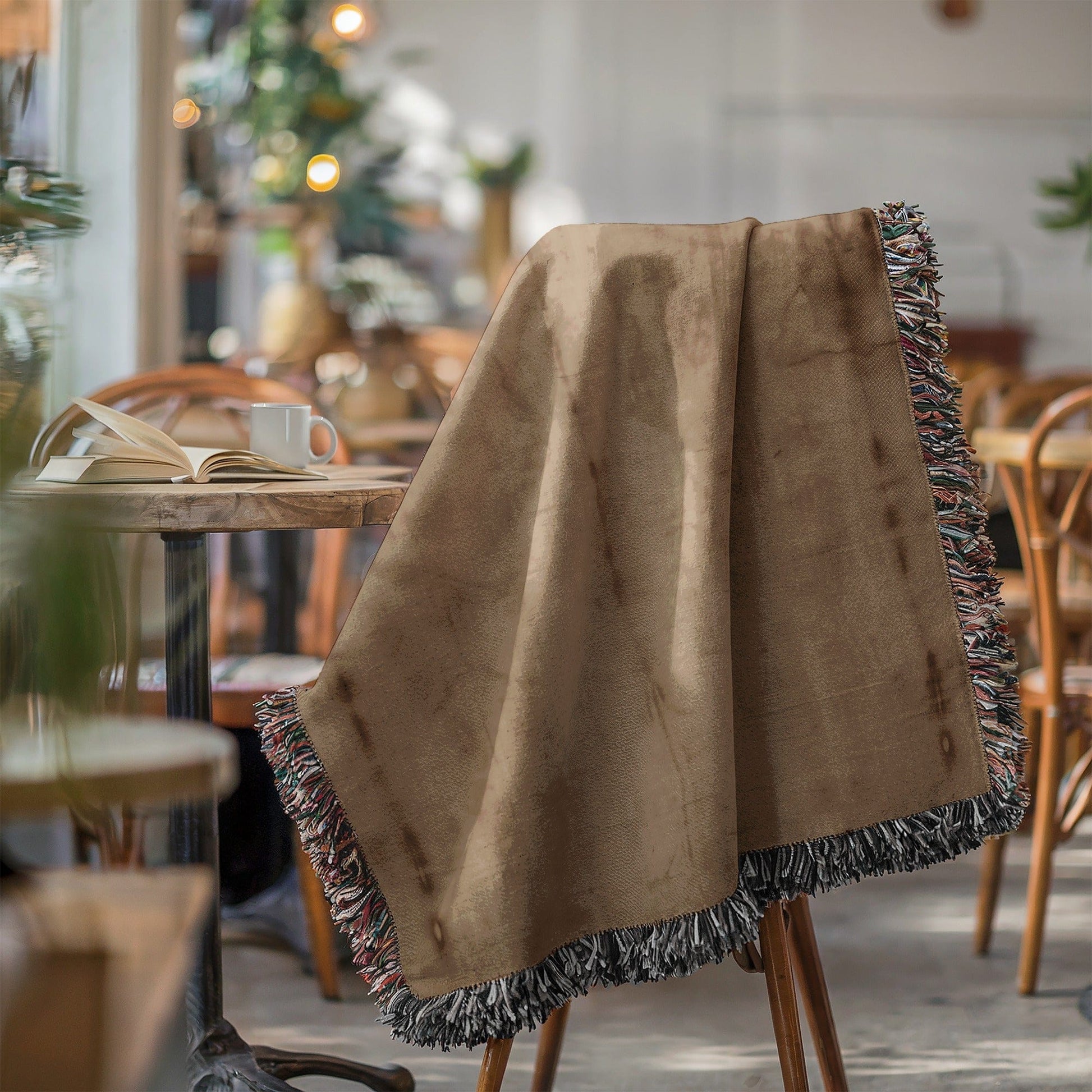 Cozy Decorative Brown Throw Blanket for Living Room