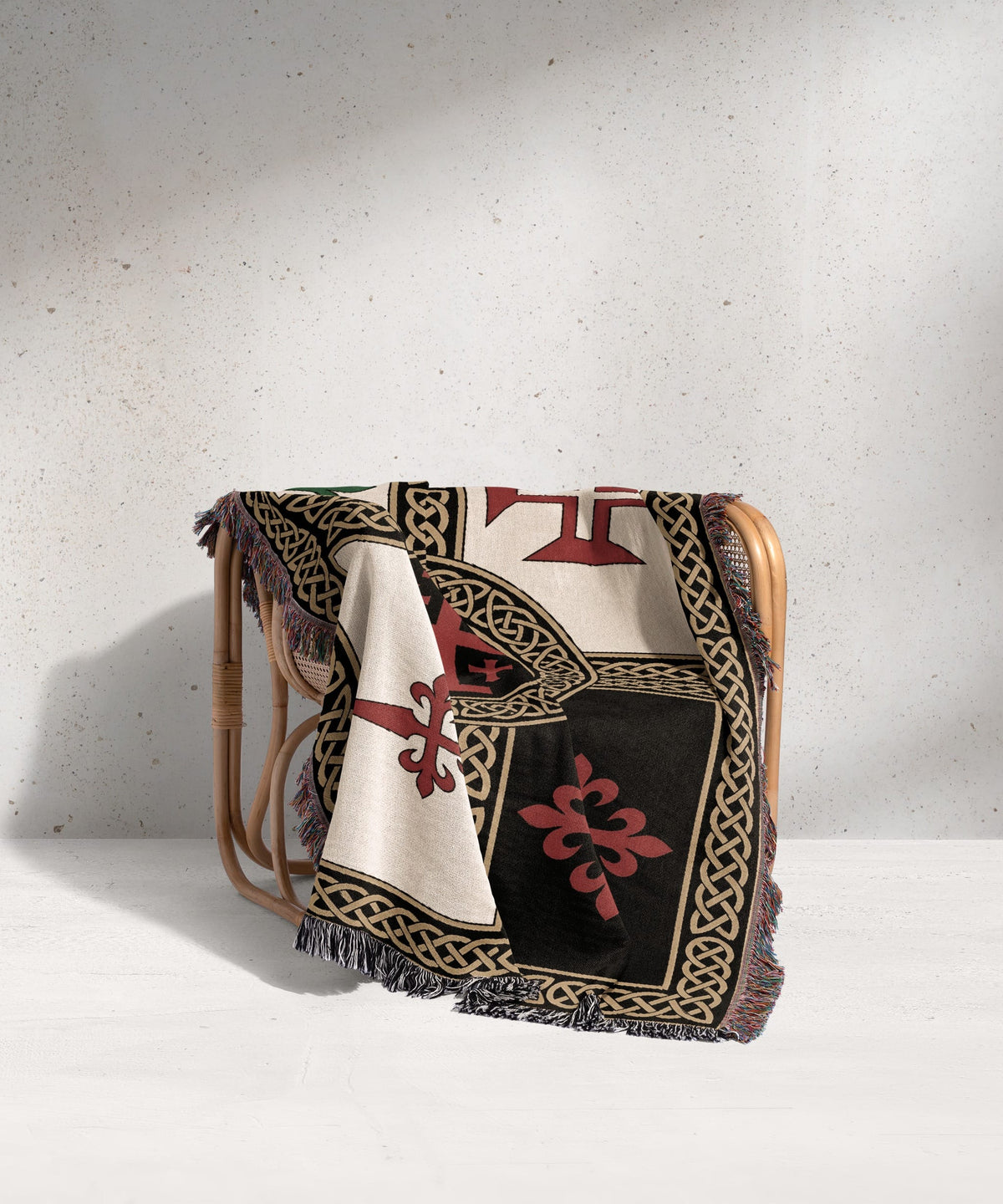 MyDesigns Medieval Blanket – Order of Christ, Calatrava, Alcantara & Santiago Woven Throw jacquard woven blanket