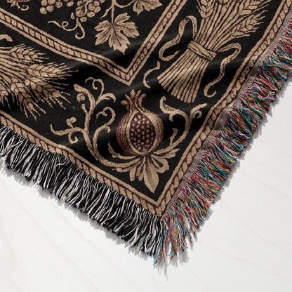 CalmNestStyle Lamb of God Sacred Tapestry Woven Blanket jacquard woven blanket